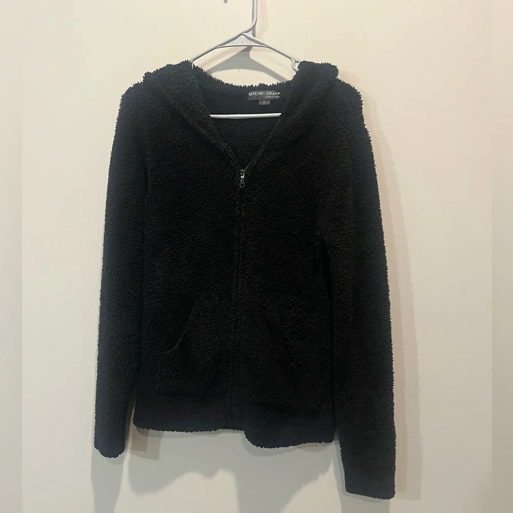 Barefoot Dreams Bamboo Chic Black Zip Up Jacket Size XL - Picture 3 of 10